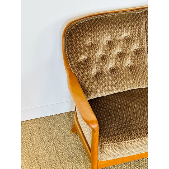 Vintage Scandinavian Three-Seater Velvet Sofa, 1960 For Sale - Image 10 of 16