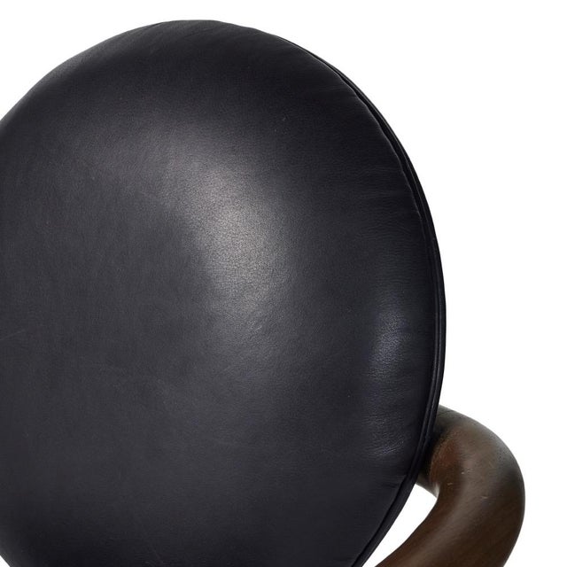 Four Hands Bria Chair, Heirloom Black Leather For Sale - Image 11 of 12