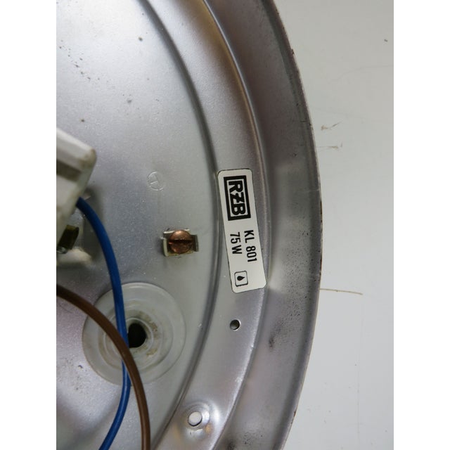 Metal Mid-Century Modern Pressed Glass Ceiling Light from RZB, Germany, 1970s For Sale - Image 7 of 11