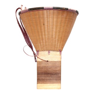 Vintage Wicker Harvest Backpack For Sale