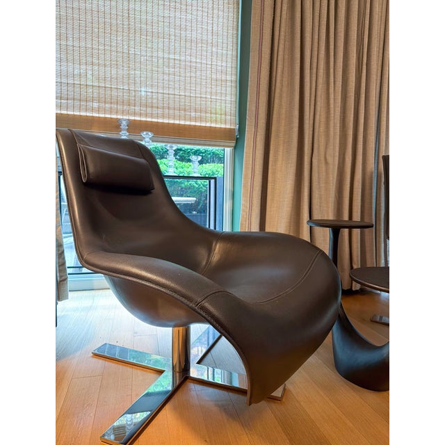 Pair of "Mart" Leather Lounge Chairs Attributed to Antonio Citterio for B&b Italia For Sale In New York - Image 6 of 18