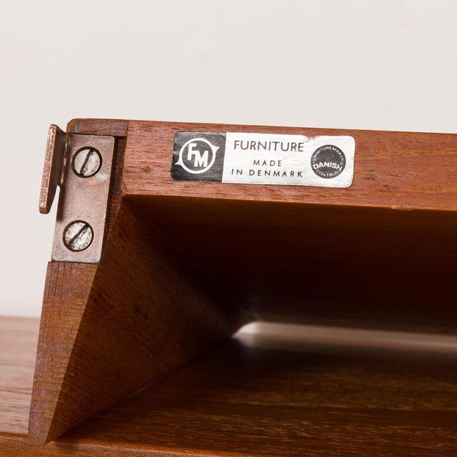 Vintage Teak Shelving Unit by Kai Kristiansen for FM Mobler, 1960s For Sale - Image 12 of 13