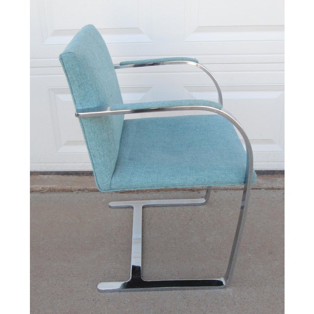 Mid-Century Modern Mid 20th Century Attributed to Ludwig Mies Van Der Rohe Brno Style Chair Flat Arm For Sale - Image 3 of 14
