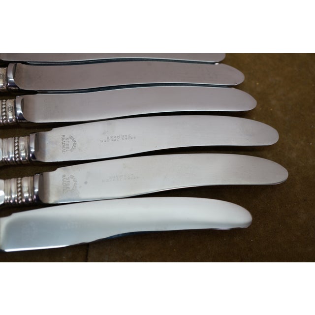 Antique Danish Georg Jensen Acanthus Dronning Sterling Silver Knives 6.5" - 9pcs For Sale - Image 6 of 10