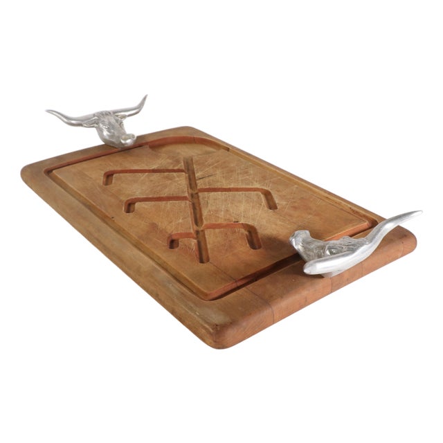 Vintage Bruce Cox Meat Tray With Aluminum Steel Head Handles For Sale