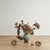 Vintage Bouquet of Carved Wood Lotus Leaves in a Celadon Vase For Sale - Image 9 of 11