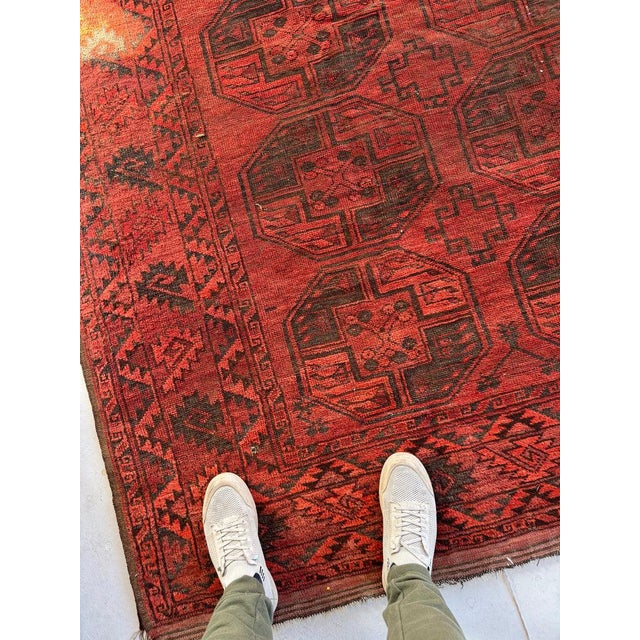 All of our antique & vintage rugs are professionally cleaned prior to being listed Name: PERFECTLY WORN Vintage Tribal...