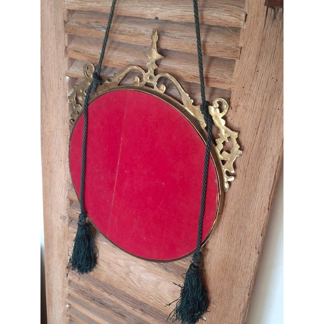 Gold Vintage Victorian Bronze Mirror, 1950s For Sale - Image 8 of 11
