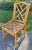 Ficks Reed Vintage Chinese Chippendale Bamboo Regency Side Desk Chair With Castor Wheels For Sale - Image 4 of 7