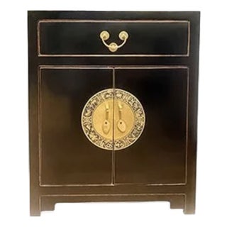 Zodiac Hardware Lacquer Side Table For Sale