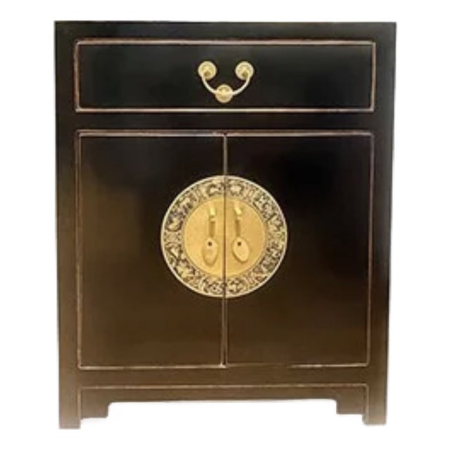 Zodiac Hardware Lacquer Side Table For Sale