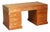 Vintage Teak & Brass Military Campaign Pedestal Desk from Harrods Kennedy For Sale