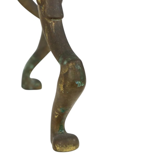 Antique British Victorian Brass Fire Dogs, 1880, Set of 2 For Sale - Image 11 of 18