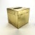 Beautiful gilt metallic gold lidded covered tissue box for boutique tissues. A nice hinged lid makes it easy to move the...