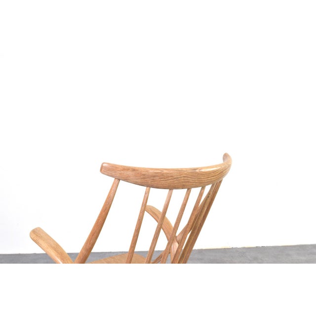 Mid-Century Modern Oak Rocking Chair by Illum Wikkelsø for Niels Eilersen, 1950s For Sale - Image 11 of 12