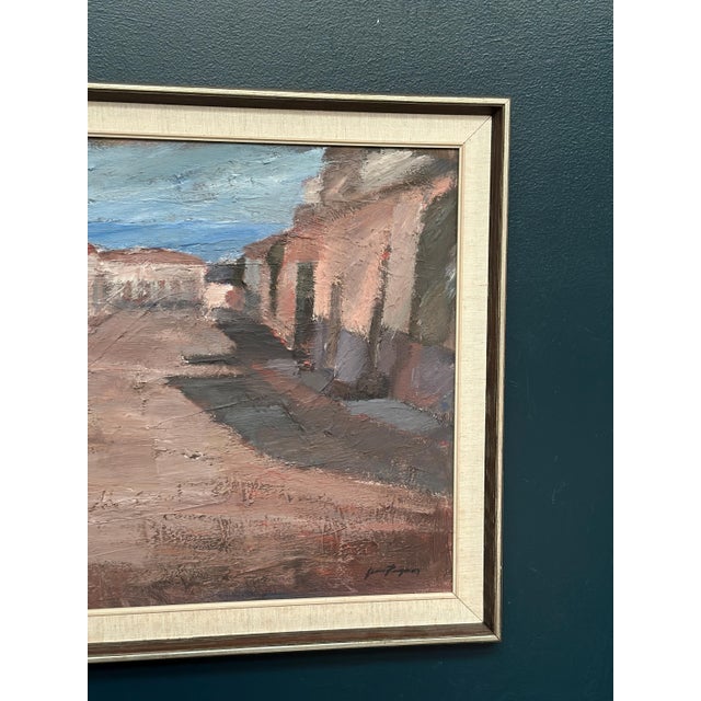 Jean Ragnar, Village Street with Houses, 1960s, Oil Painting on Canvas, Framed For Sale - Image 5 of 18