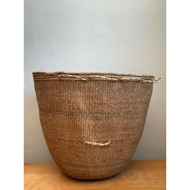 Vintage Handmade Woven Basket For Sale - Image 15 of 16