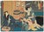 Utagawa Kunisada, Kabuki Scene in an Oil Shop, 1850s, Woodcut For Sale - Image 4 of 4