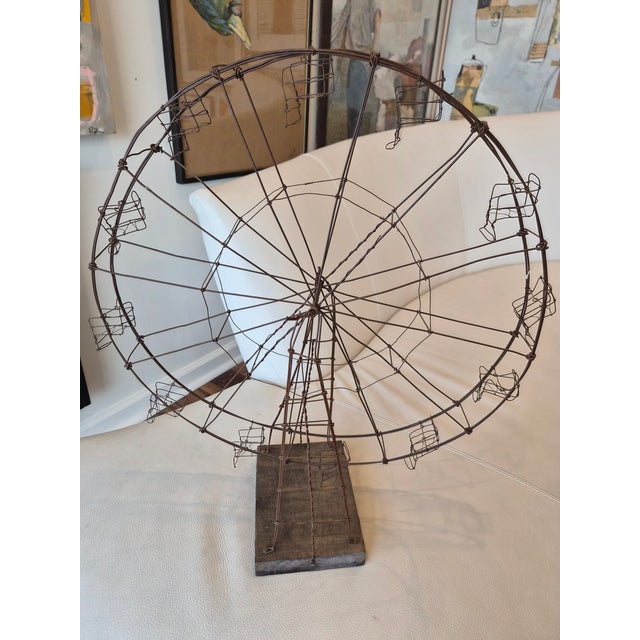 Folk Art Wire Ferris Wheel For Sale In Greensboro - Image 6 of 6