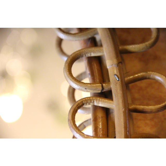 Vintage Rattan and Bamboo Mirror, 1960s For Sale - Image 11 of 14