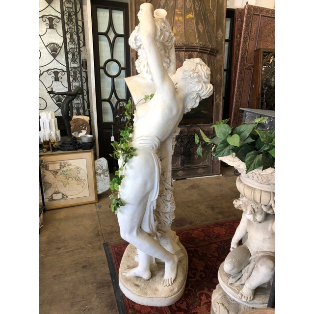 Vintage Marble Statue From the Le Belvedere Castle in Bel Air For Sale - Image 9 of 13