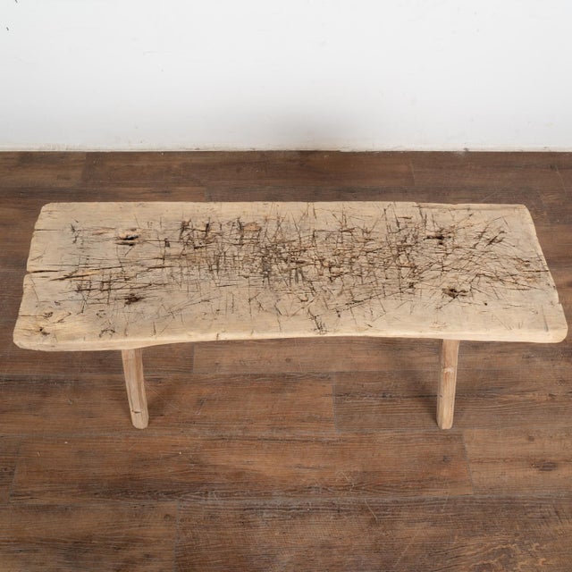 Rustic Peg Leg Narrow Bench, Hungary Circa 1890 | Chairish