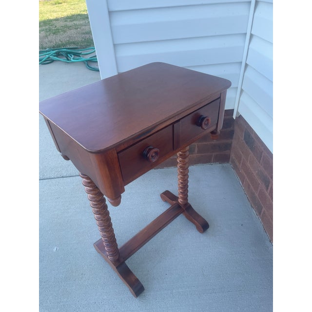 Victorian Vintage Cavalier Spool-Turned End/Side Table Pattern No. 5809 Chattanooga, Tn For Sale - Image 3 of 13
