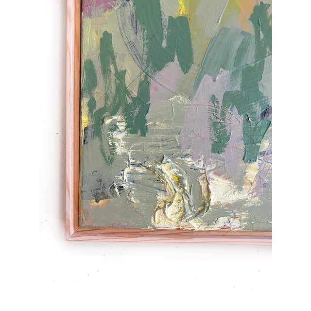 "Moss Grass" Pair of Original Paintings by Jessalin Beutler For Sale - Image 4 of 9