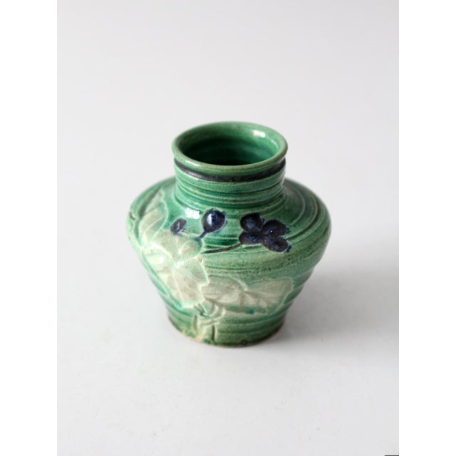 Vintage Green Art Pottery Bud Vase For Sale - Image 9 of 9