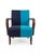 A striking and bold matching pair of fully refurbished vintage "Rumba" lounge armchairs, celebrated icons of mid-century...