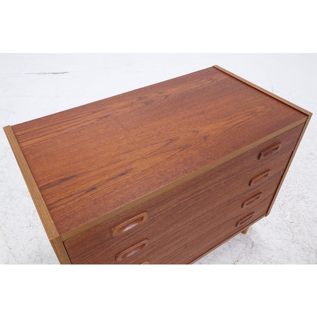 Wood Vintage Scandinavian Chest of Drawers in Teak, 1960s For Sale - Image 7 of 14
