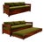 Brazilian Modern Two-in-One Rosewood Sofa & Daybed in Deep Olive Mohair, Celina For Sale