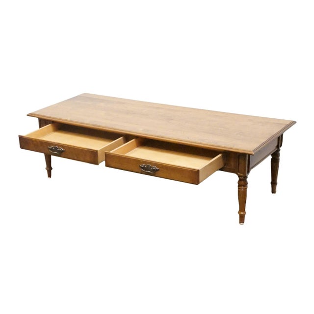 Wood Ethan Allen Classic Manor Solid Maple 56" Accent Coffee Table 15-8420 For Sale - Image 7 of 14