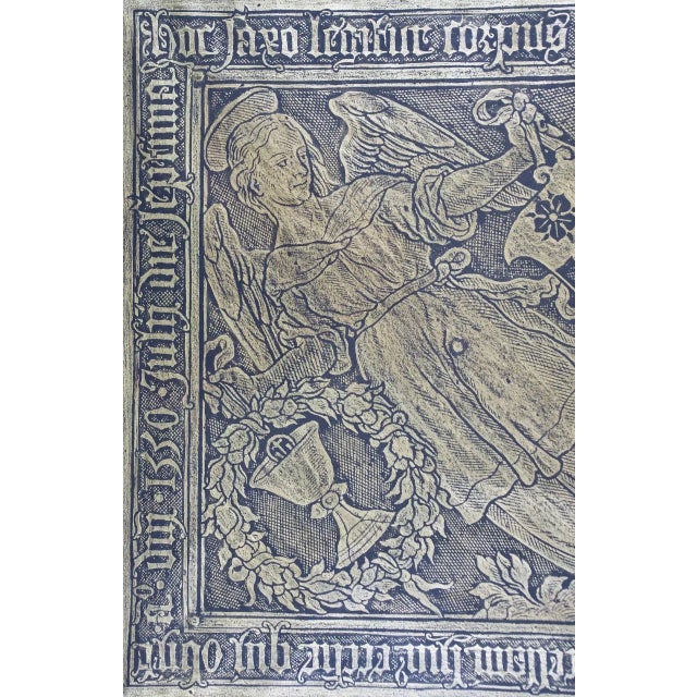 Sculpture Materials Grote Kerk Church, Breda, Netherlands: Framed Rubbing of 1550 Brass Monument For Sale - Image 7 of 12