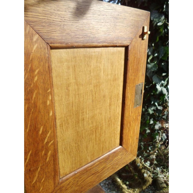 Vintage Shabby Chic Oak Cabinet, 1960s For Sale - Image 12 of 14