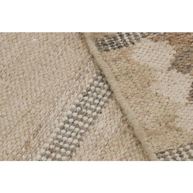 Textile Rug & Kilim’s Scandinavian Style Rug in Beige-Brown With Geometric Patterns - 8x10 For Sale - Image 7 of 7