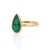 Pear Cut Emerald Solitaire Ring Size 7 For Sale - Image 4 of 6