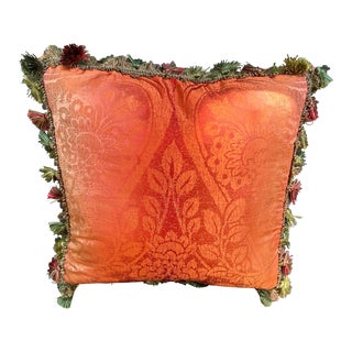 Bevelacqua Ombre Silk Damask Pillow For Sale