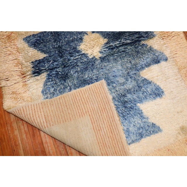 Mid 20th Century Vintage Zabihi Collection Turkish Tulu Carpet - 3'10" x 5'5" For Sale - Image 5 of 7