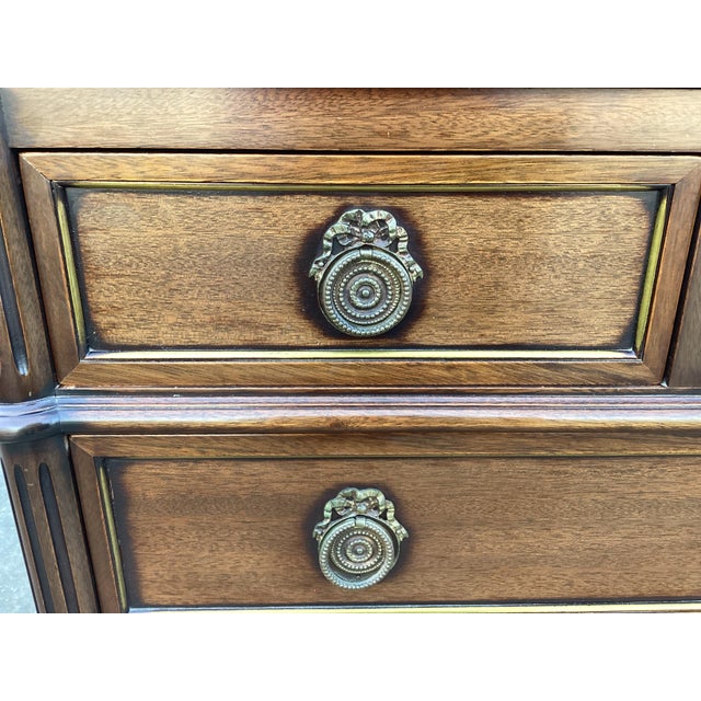 Wood Handsome French Louis XVI Chest of Drawers W/ Marble For Sale - Image 7 of 11