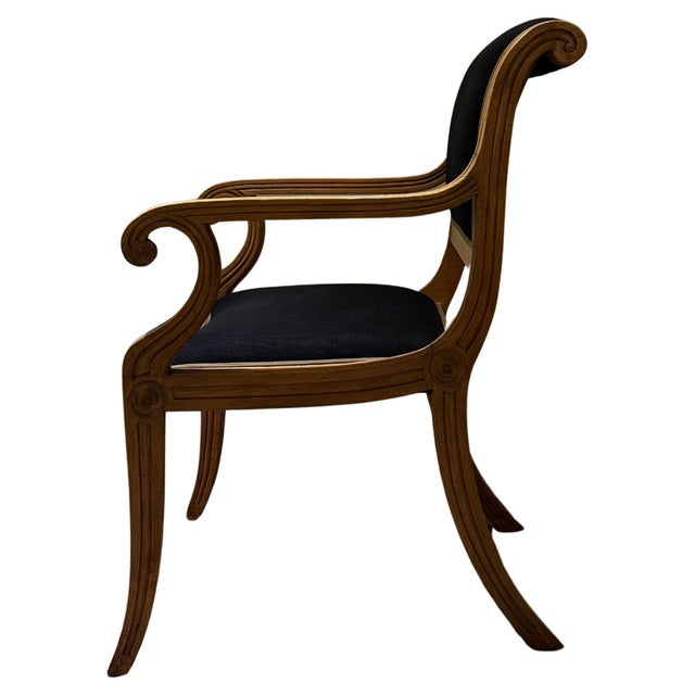 Late 20th Century Late 20th Century Set of English Regency Style Dining Armchairs For Sale - Image 5 of 14