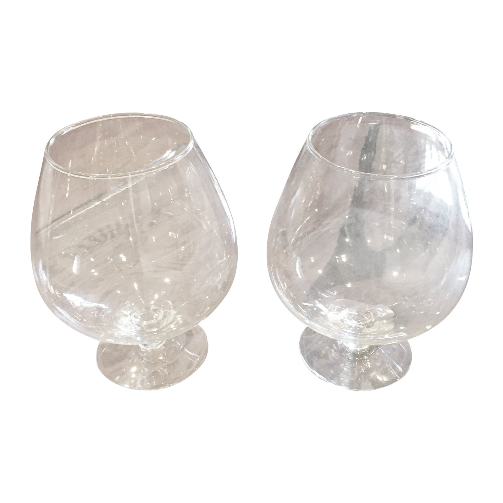 Vintage Crystal Brandy Snifters a Pair Chairish