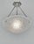 Degué A French art deco bowl pendant light circa 1930 in nickel plated bronze or solid brass. The chandelier holds a nice...