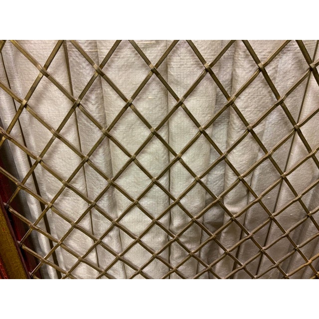 1970s Late 20th Century Hollywood Regency Double Door Cabinet /Bar With Red Paint For Sale - Image 5 of 12