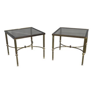French Brass Lamp Tables from Maison Jansen, 1920s, Set of 2 For Sale