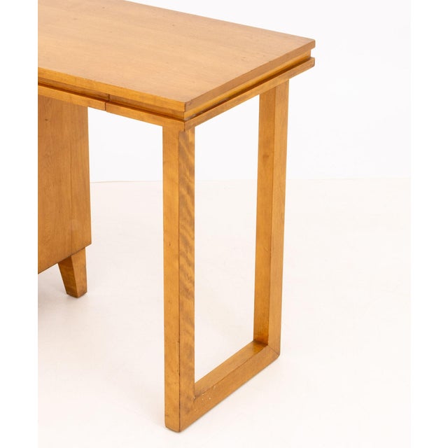 Wood Conant Ball Maple Writing Desk For Sale - Image 7 of 11