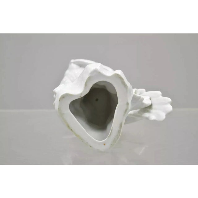 Early 20th Century White Porcelain Parrot Figure Statue For Sale - Image 11 of 12