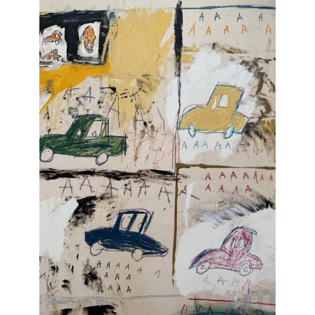 Jean Michel Basquiat (1960-1988), Old Cars 1981, Copyright Estate of Jean Michel Basquiat and Printed in Uk. Licensed by Artestar Ny For Sale - Image 10 of 17