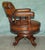 Antique Captain's Desk Chair in Brown Leather, 1880 For Sale - Image 13 of 18