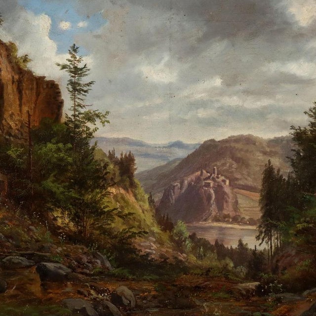Ernst Gustav Doerell, Landscape, Oil on Canvas, Framed For Sale - Image 3 of 10